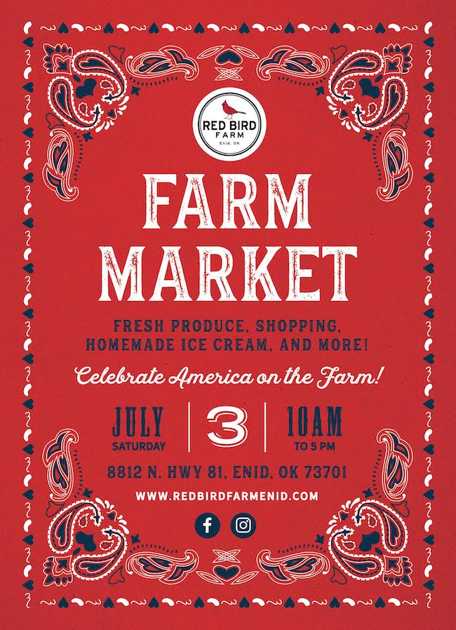 Farm Market At Red Bird Farm July 3 Enid Buzz