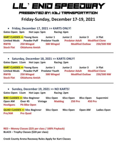 Lil' Enid Speedway Racing - Enid Buzz